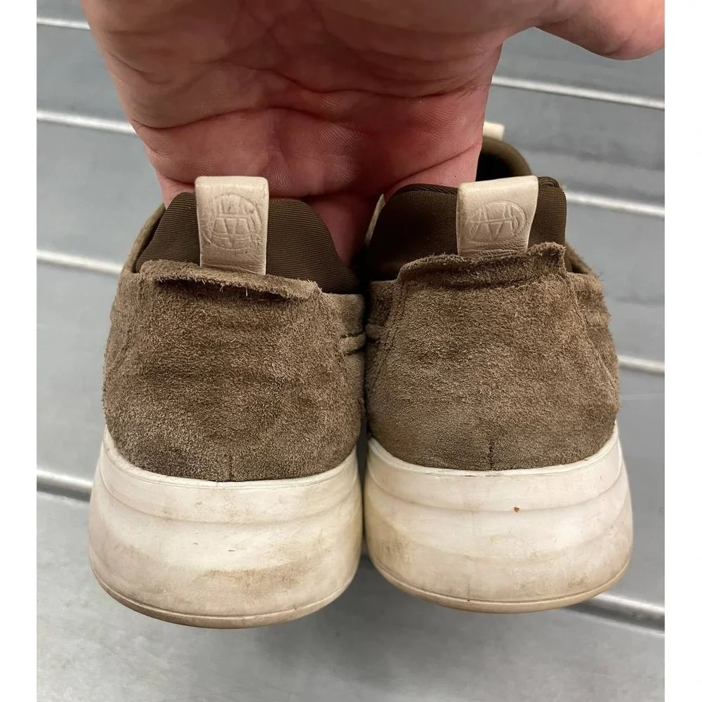 Massimo Dutti Trainers Sneakers Womens‎ EU 39 US 8/8.5 Olive Green Suede, Sock